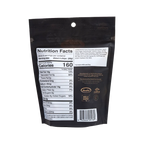 Back of Bedré Fine Chocolate Dark Chocolate-Dipped Potato Chips bag with nutrition facts
