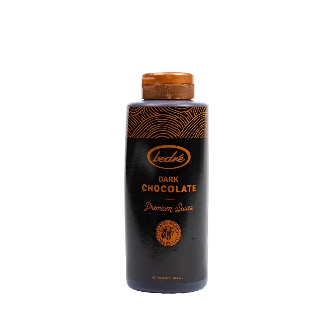 Bedré Fine Chocolate Dark Chocolate Premium Sauce squeeze bottle, front label view
