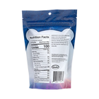Back of Bedré Fine Chocolate Gummi Bears bag with nutrition facts