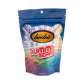 Bedré Fine Chocolate Gummi Bears bag, front label with colorful bear graphics