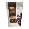 Bedré Fine Chocolate Melting Chocolate Milk Chocolate Wafers, front of resealable 1lb package