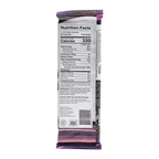 Back of Bedré Fine Chocolate Milk Chocolate Almond Bar showing nutrition facts