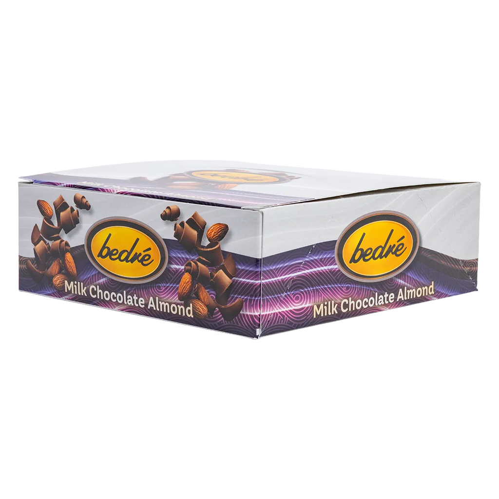 Bedré Fine Chocolate Milk Chocolate Almond Bar retail display box