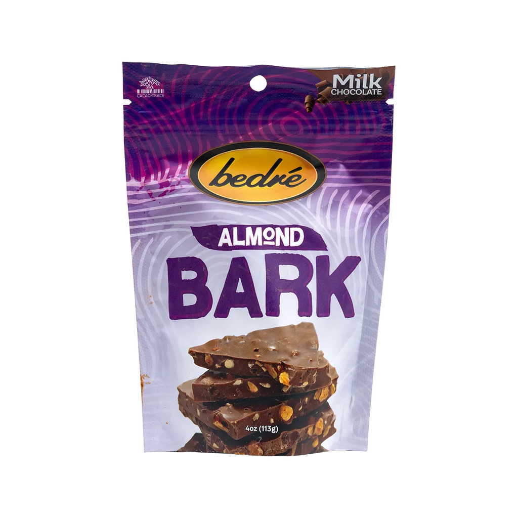 Bedré Fine Chocolate Milk Chocolate Almond Bark, front of package