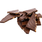 Bedré Fine Chocolate Milk Chocolate Almond Bark pieces broken out of packaging