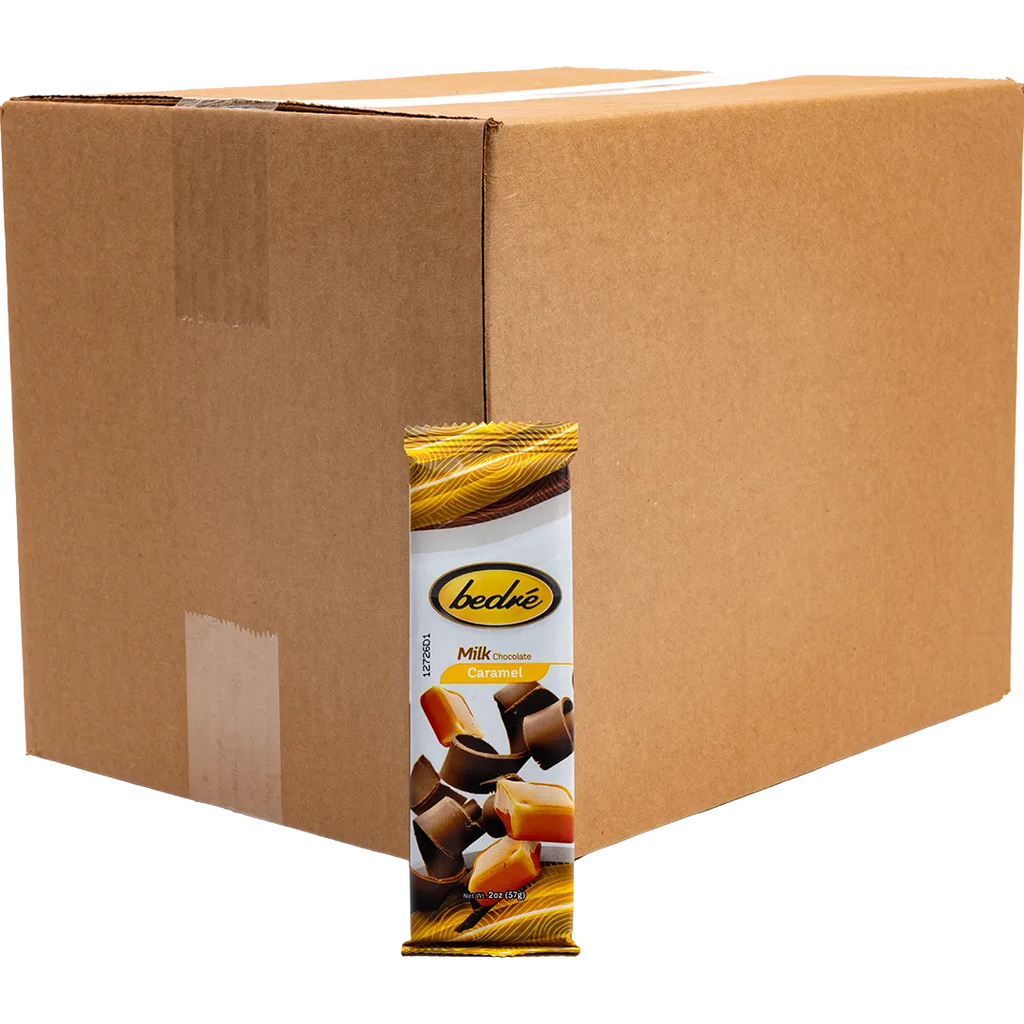 Bedré Fine Chocolate Milk Chocolate Caramel Bar with 24-count bulk case