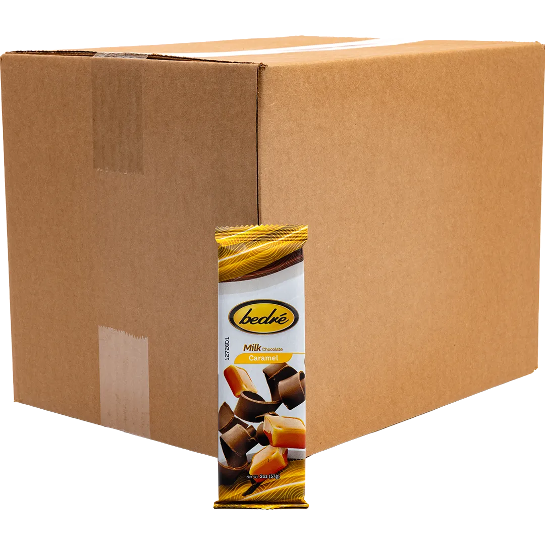 Bedré Fine Chocolate Milk Chocolate Caramel Bar with 24-count bulk case