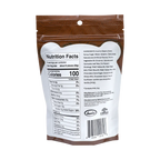 Back of Bedré Fine Chocolate Milk Chocolate-Covered Gummi Bears bag with nutrition facts