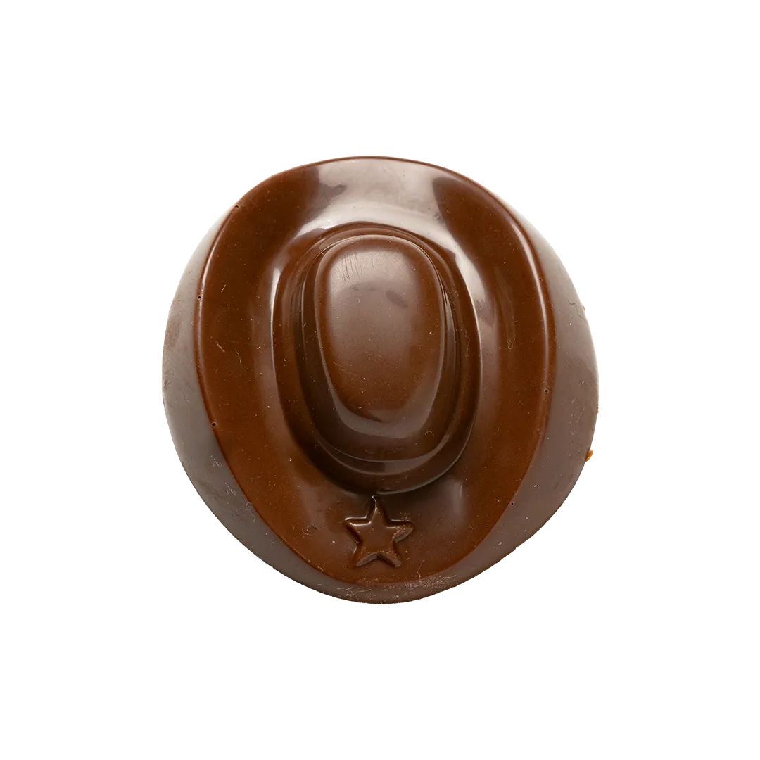 Bedré Fine Chocolate Milk Chocolate Cowboy Hat shaped piece