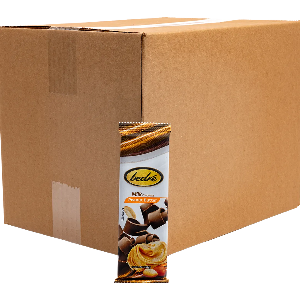 Bedré Fine Chocolate Milk Chocolate Peanut Butter Bar with 24-count bulk case