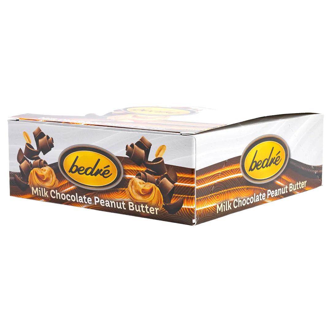 Bedré Fine Chocolate Milk Chocolate Peanut Butter Bar retail display box