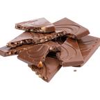 Bedré Fine Chocolate Milk Chocolate Pecan Bark pieces with pecans, out of packaging