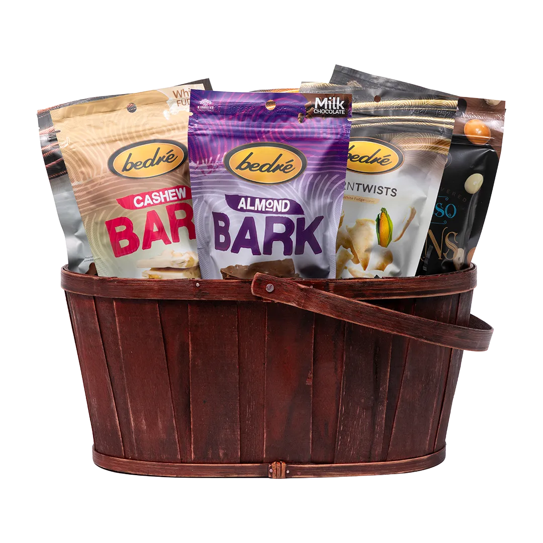 Rustic Charm - Burgandy Woodship Basket