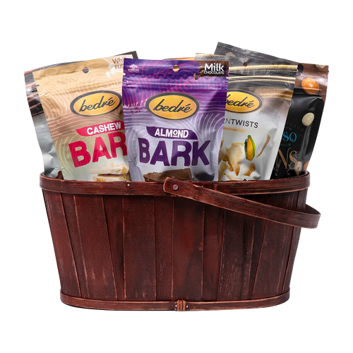 Rustic Charm - Burgandy Woodship Basket