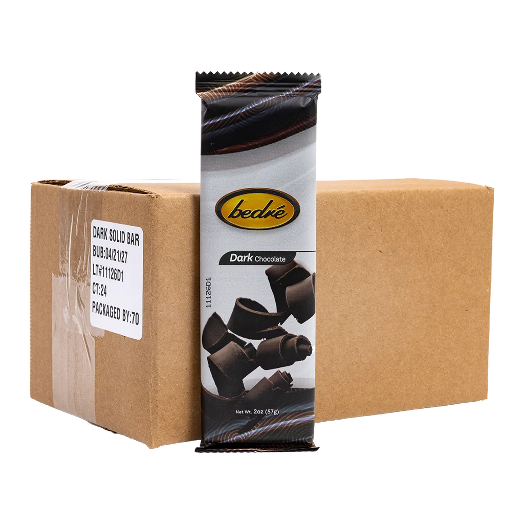 Bedré Fine Chocolate Solid Dark Chocolate Bar with 24-count bulk case