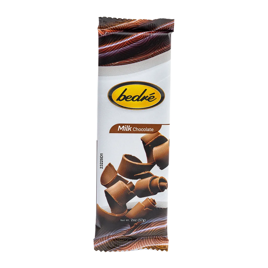 Bedré Fine Chocolate Solid Milk Chocolate Bar in wrapped 2oz package